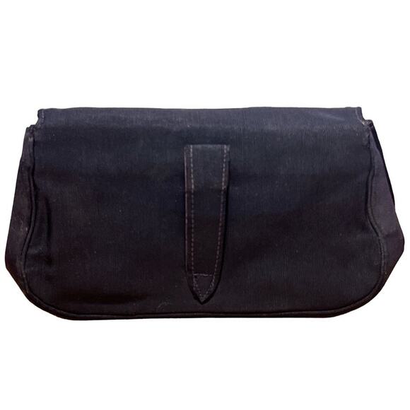 Vintage 50s Garay Clutch Purse Evening Bag Rhinestone Clasp Coin Purse Navy Blue - Picture 3 of 15